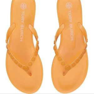 Tory Burch Studded Jelly Sandals Sunbursts yellow Size 9